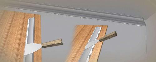 Как клеить потолочные плинтусы из пенопласта и как резать углы. Как правильно клеить? 05 Как клеить потолочные плинтусы из пенопласта и как резать углы. Как правильно клеить? 05