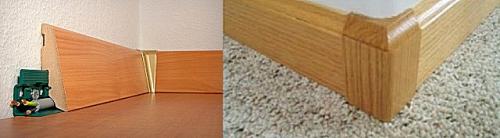 Установка плинтуса на пол своими руками. Монтаж пластикового плинтуса 04