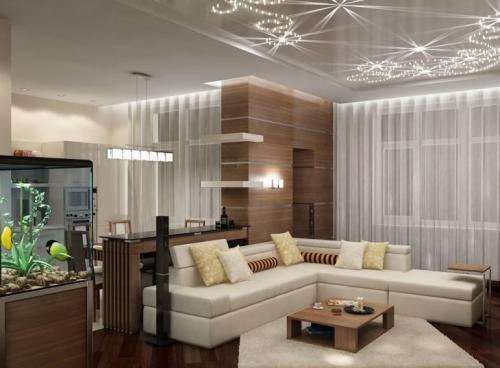 Натяжные потолки и шторы. Шторы под натяжной потолок — особенности оформления и подбора штор для интерьеров (135 фото)