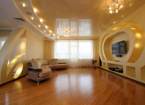 Светильники для теневых натяжных потолков. Освещение в интерьерах различного стиля 06