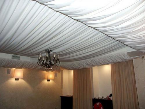 Установка тканевых потолков. Характеристики тканевых полотен