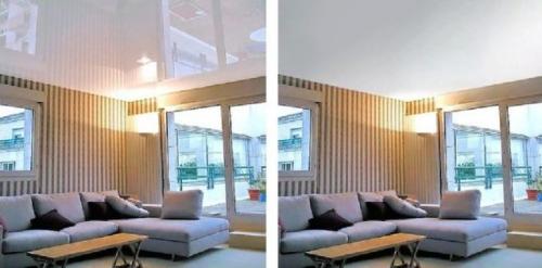 Какой потолок лучше матовый или глянцевый. Отличия в структуре потолков двух типов