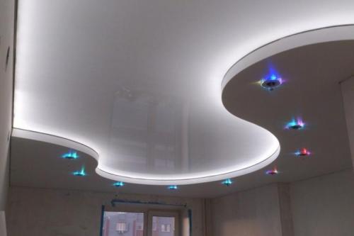 Двухуровневый натяжной потолок конструкция. Двухуровневые натяжные потолки (100 фото)