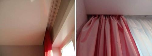 Как повесить карниз на натяжной потолок с закладной. Как повесить потолочную гардину на натяжной потолок?