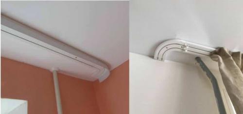 Как повесить карниз на натяжной потолок с закладной. Как повесить потолочную гардину на натяжной потолок?