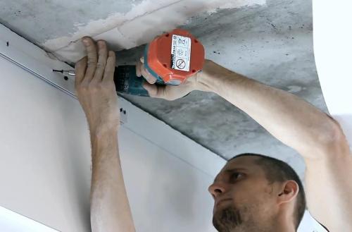 Натяжной потолок с багетом и без. Как самому установить текстильный натяжной потолок