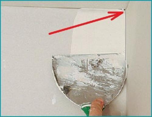 Стык потолка и стены. Шпаклевание стыка потолка и стены