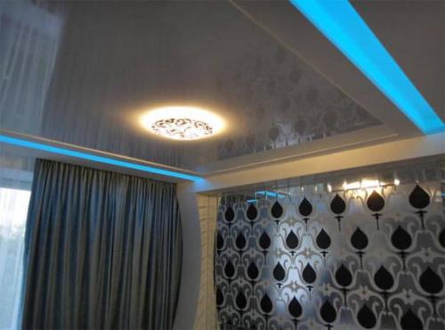 Как сделать в натяжном потолке скрытый карниз для штор. Ниша, как важный элемент конструкции натяжной системы 18 Как сделать в натяжном потолке скрытый карниз для штор. Ниша, как важный элемент конструкции натяжной системы 18