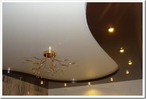 Двухуровневый натяжной потолок без гипсокартона. Как делают двухуровневые натяжные потолки без гипсокартона?