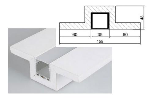 Монтаж светодиодного профиля в гипсокартон. Виды