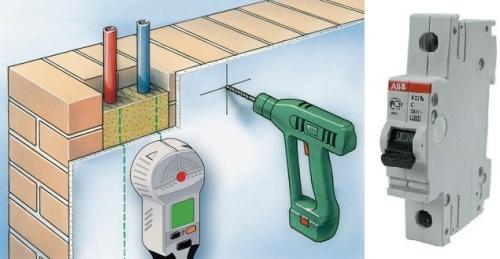 Что делать, если при сверлении попал в проводку. Как не попасть в провод при сверлении стен