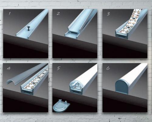 Монтаж светодиодной ленты на кухне. Крепление профиля