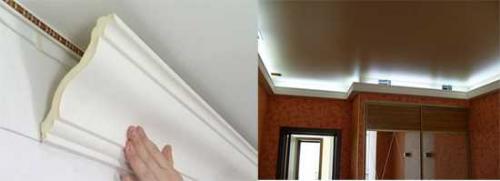 Натяжной потолок с подсветкой по периметру. Варианты конструкций потолка и выбор осветительных материалов
