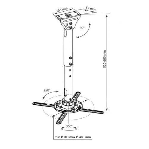Потолочный кронштейн для натяжного потолка. Виды потолочных кронштейнов для проекторов