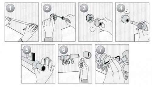 Как крепить алюминиевый карниз к стене. Монтаж карнизов на стену