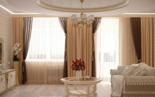 Шторы с натяжным потолком. Шторы под натяжной потолок — особенности оформления и подбора штор для интерьеров (135 фото)