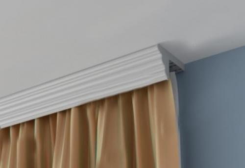 Как крепить одинарный потолочный карниз. Варианты изготовления