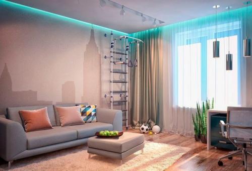 Подсветка штор в натяжном потолке. Как сделать подсветку штор натяжной потолок