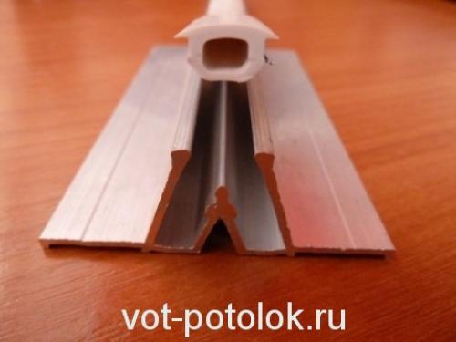 Крепление багета натяжного потолка к потолку. Виды профилей для натяжных потолков