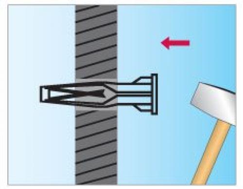 Как повесить карниз если стена пустая. Способ 2 – использование дюбеля-бабочки