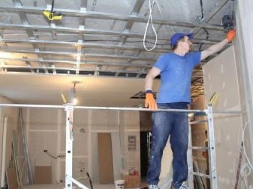 Правила создания каркаса для перегородок и потолков. Перегородка из гипсокартона своими руками за 12 шагов 10 Правила создания каркаса для перегородок и потолков. Перегородка из гипсокартона своими руками за 12 шагов 10