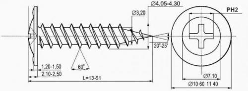 Держится ли саморез в гипсокартоне. Оцинкованные металл-металл 4,2 мм. с прессшайбой