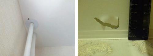 Как задекорировать дырку в натяжном потолке. Особенности повреждений