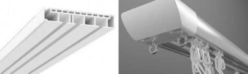 Виды карнизов для штор настенные. По типу